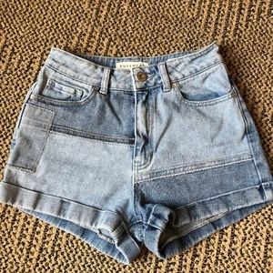 Bullhead Multi-Denim High Waisted Jean Shorts